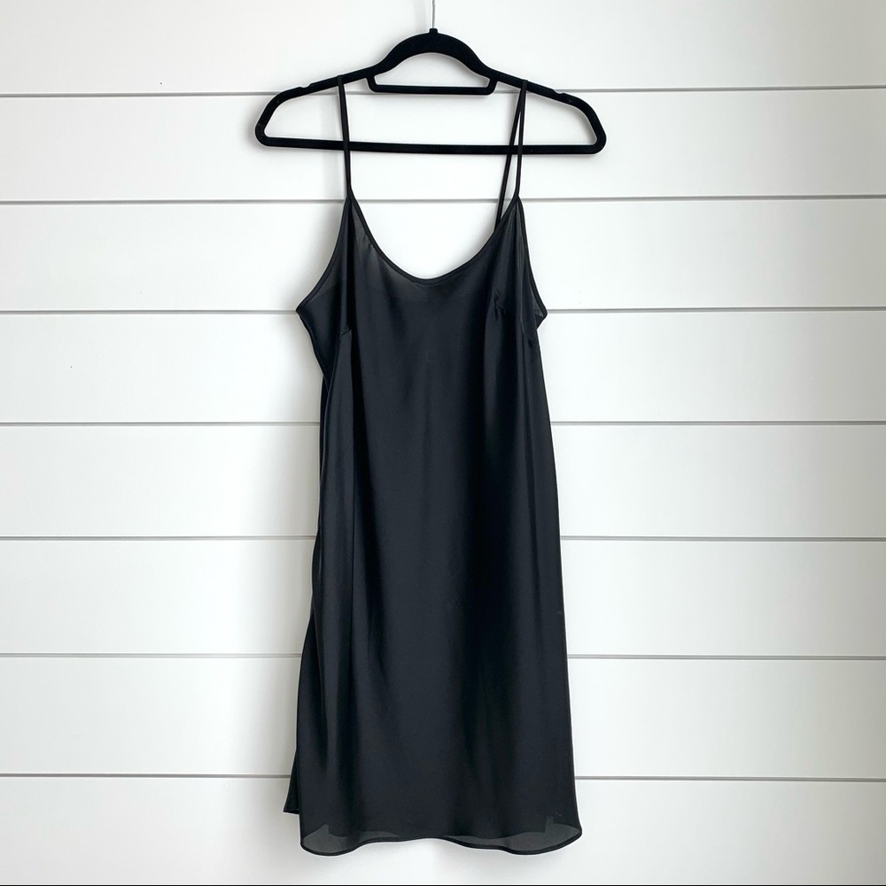 Black Silky Slip Dress